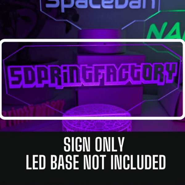 Personalized Gamertag Replacment Sign only ***LED Base Not Included***