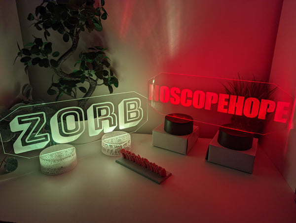 Personalized XL Gamertag light sign